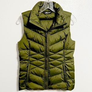 The North Face Alpz green vest puffer down lined xs womens